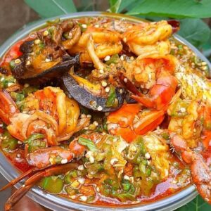 SEA FOOD OKRO WITH ANY SWALLOW