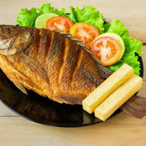 Grill fish with side